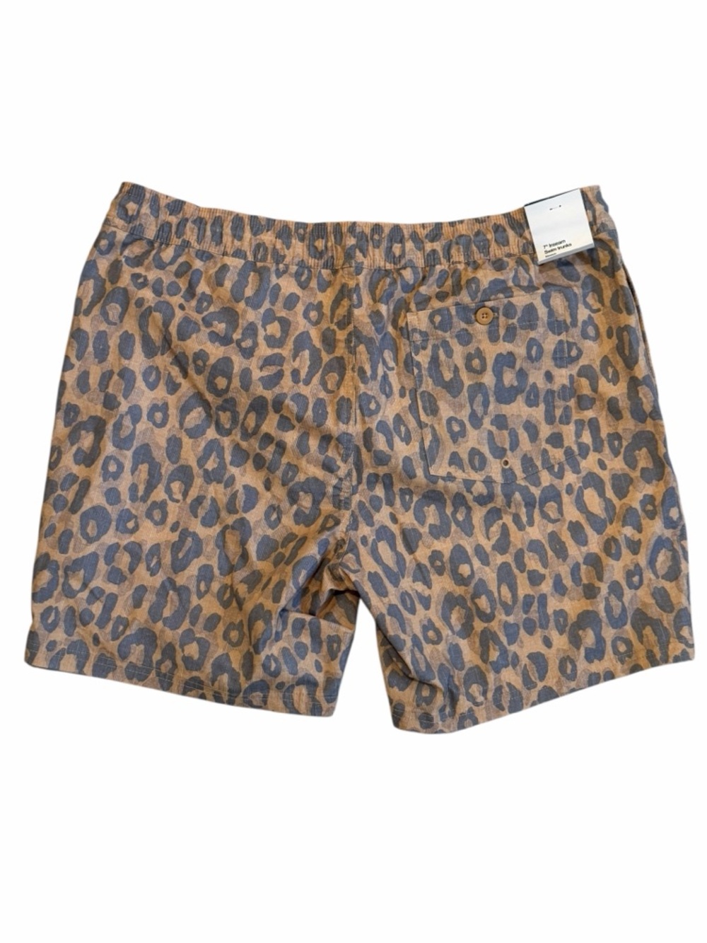 Original Use Men's Leopard Print Swim Trunks in Brown and Black - Picture 3 of 8